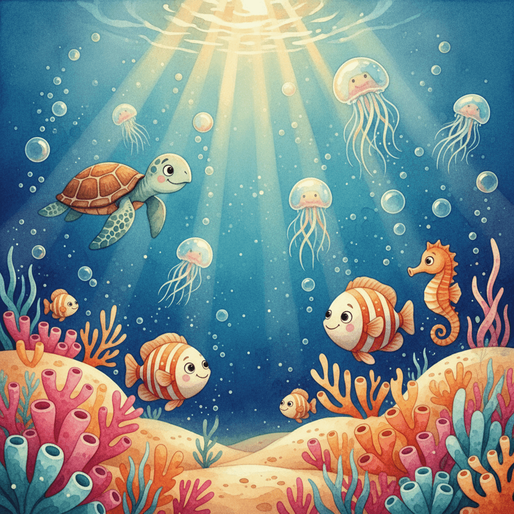 Underwater theme illustration